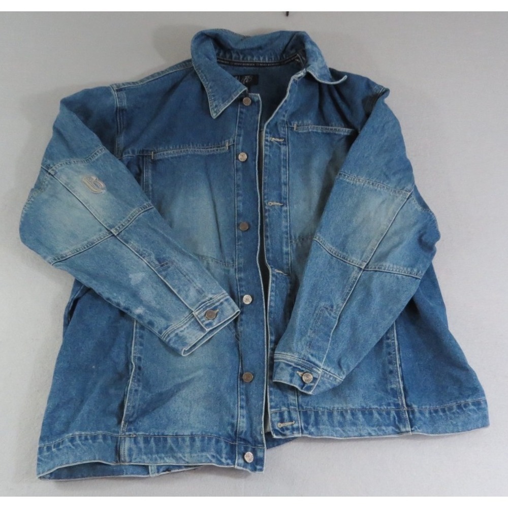 Vintage‎ 90s Rocawear x Rough Ryders Dirty Denim DMX Era Jacket Men's 3XL EUC